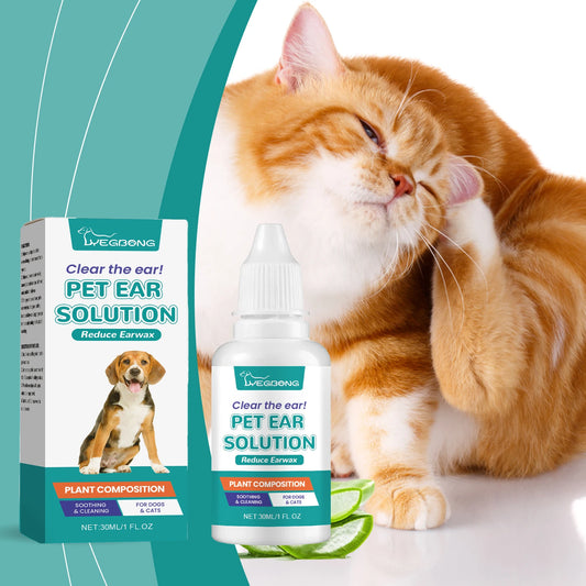 Pet Ear Cleaner Drops – 30ml for Dogs & Cats
