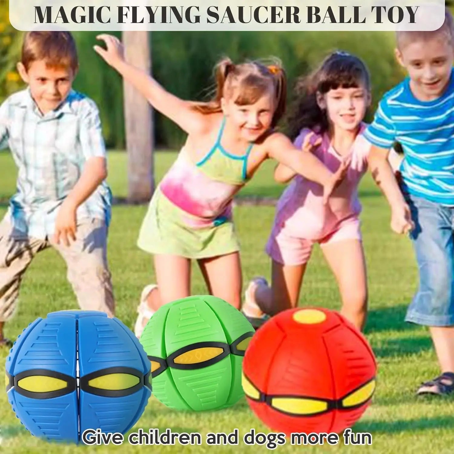 Flying Saucer Bouncing Ball Dog Toy
