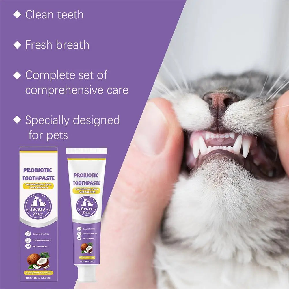 Pet Probiotic Toothpaste for Dogs & Cats – Fresh Breath Formula