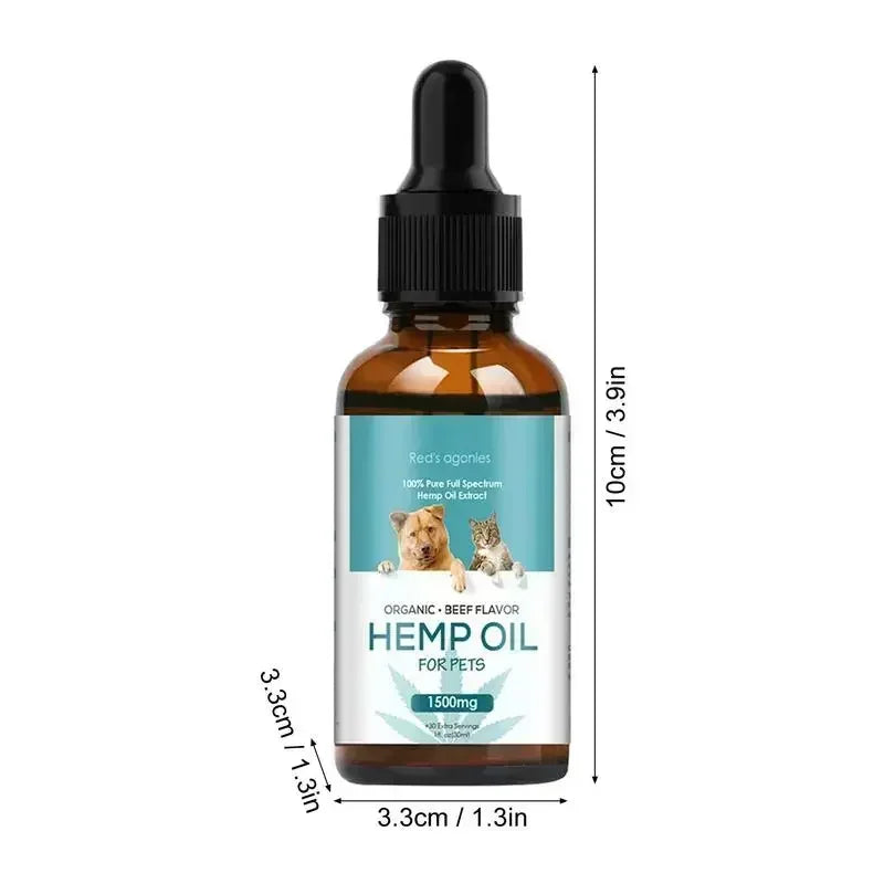 Hemp Seed Oil Supplement for Dogs – Omega 3, 6, 9 & Vitamins