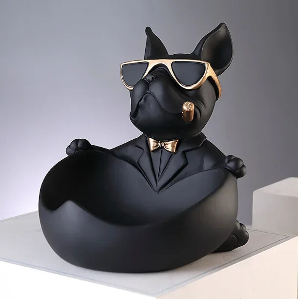 Dog Figurine Resin Sculpture – Decorative Storage Box