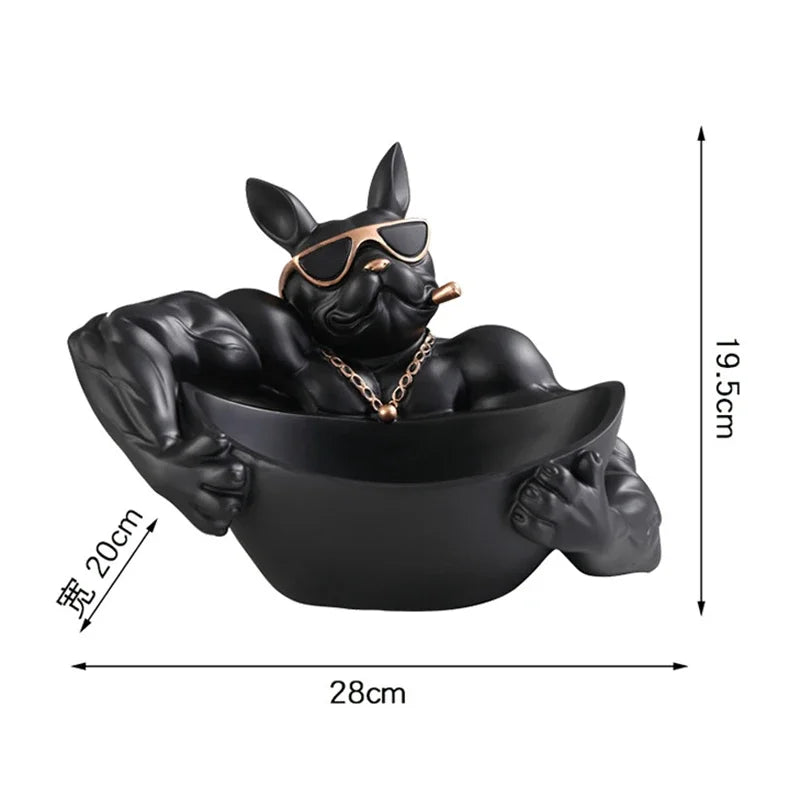 Dog Figurine Resin Sculpture – Decorative Storage Box