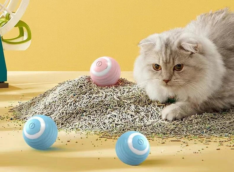 Smart Automatic Rolling Cat Toy Ball – USB Rechargeable