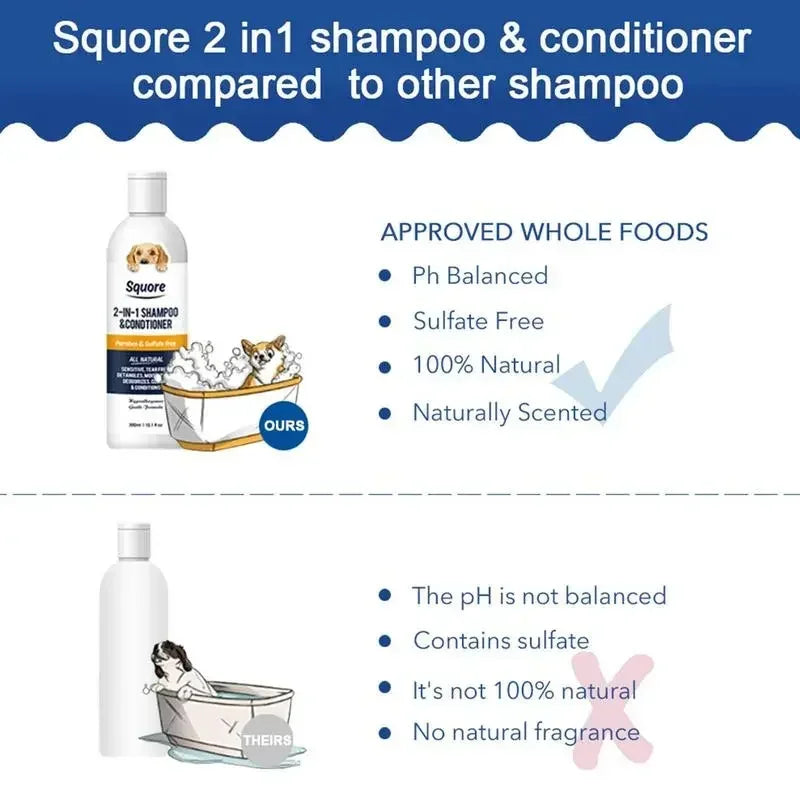 2-in-1 Puppy Shampoo & Conditioner – Natural & Moisturizing