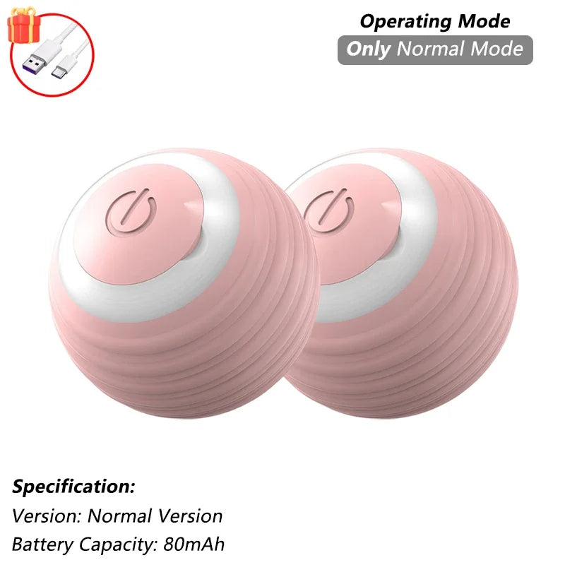 Rechargeable Smart Rolling Cat Ball Toy with Tail