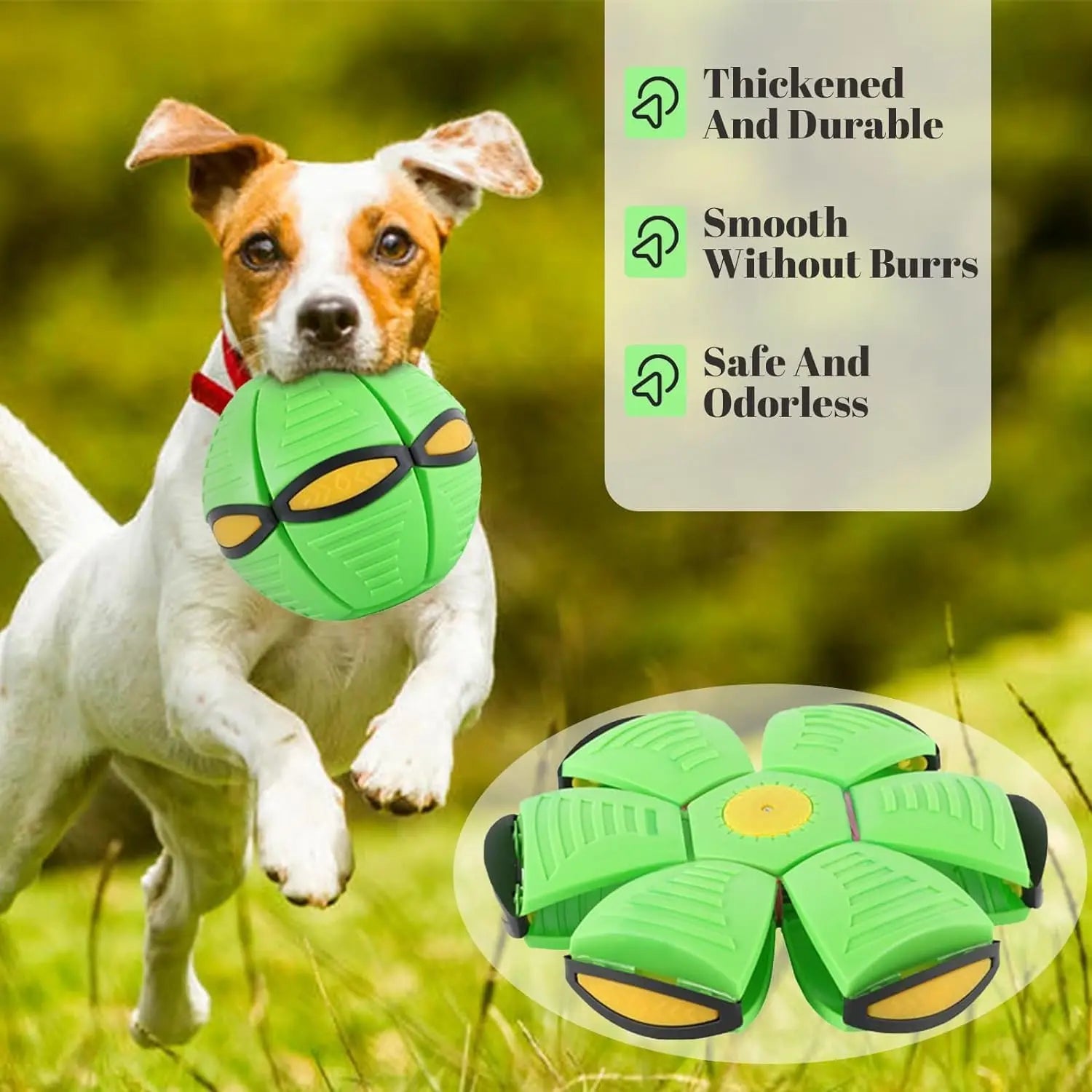 Flying Saucer Bouncing Ball Dog Toy