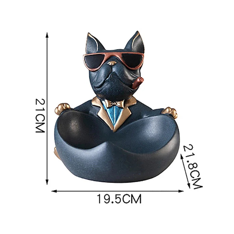 Dog Figurine Resin Sculpture – Decorative Storage Box