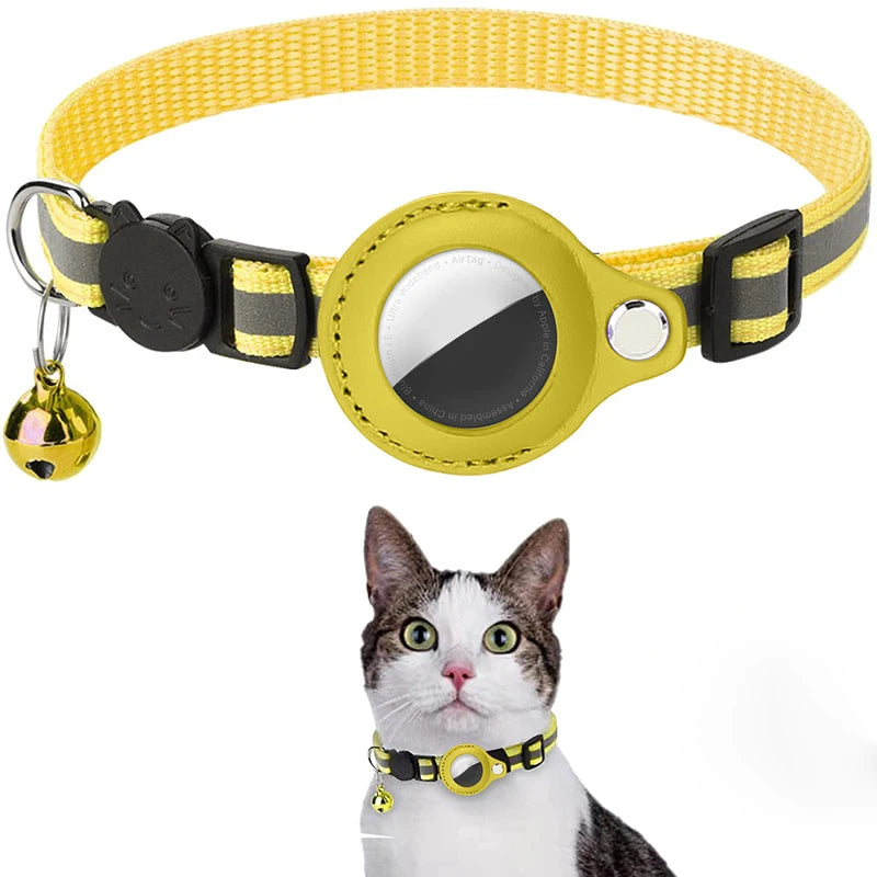 Anti-Lost Cat Collar with AirTag Holder & Bell