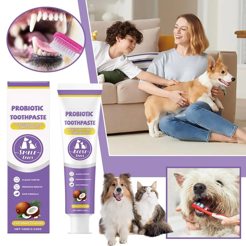 Pet Probiotic Toothpaste for Dogs & Cats – Fresh Breath Formula