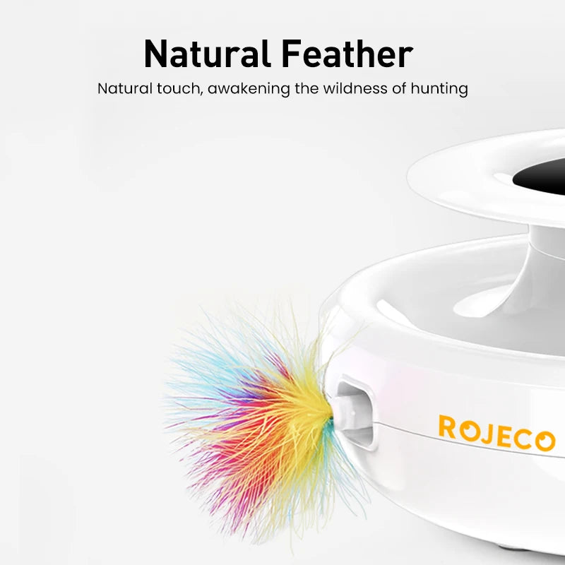 2-in-1 Smart Automatic Feather Cat Toy