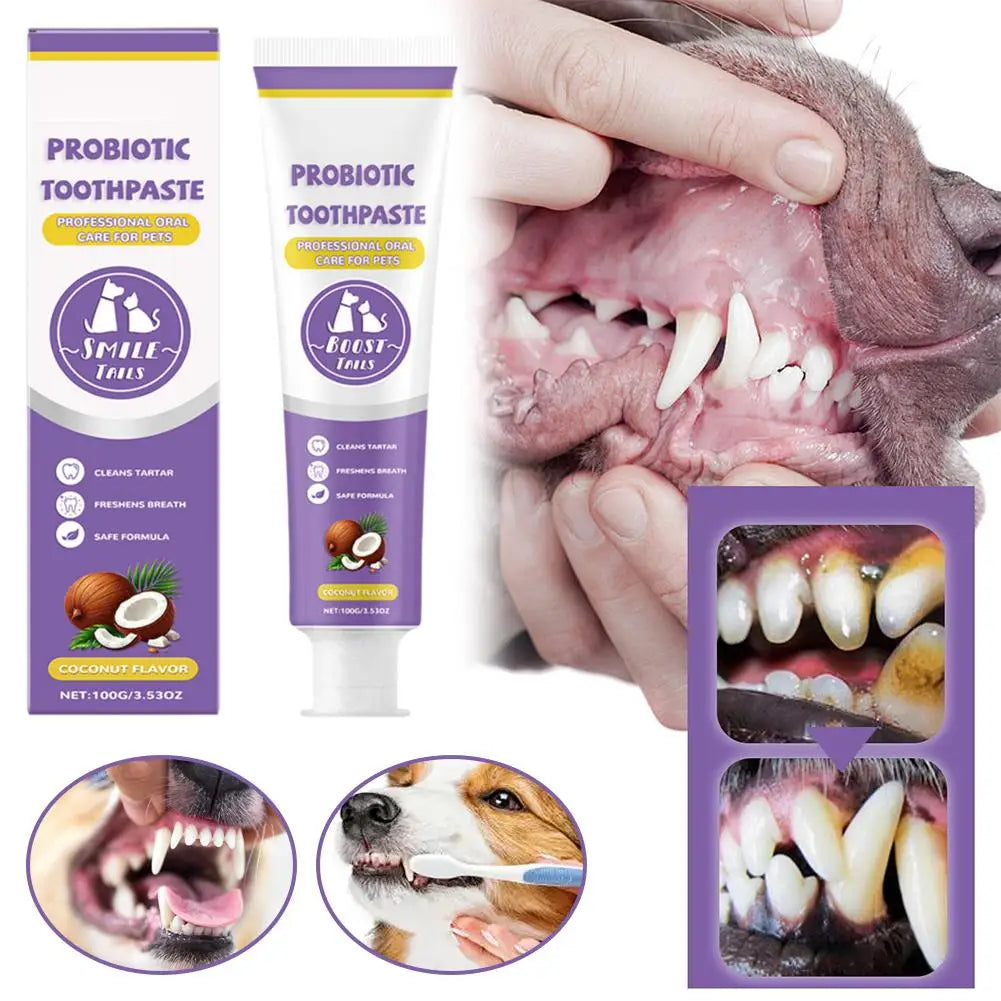 Pet Probiotic Toothpaste for Dogs & Cats – Fresh Breath Formula