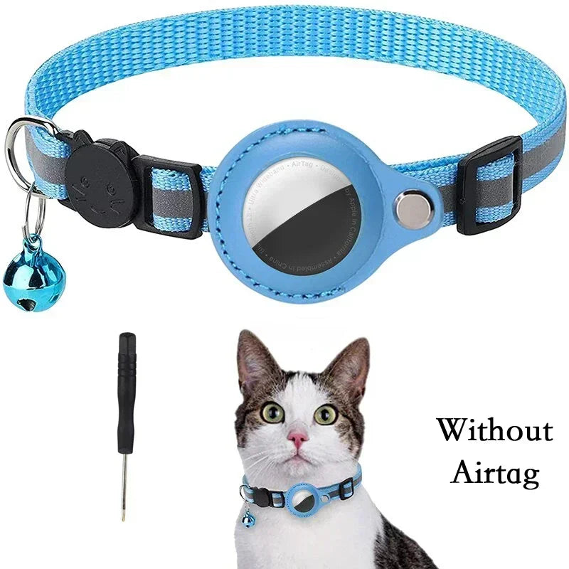 Anti-Lost Cat Collar with AirTag Holder & Bell