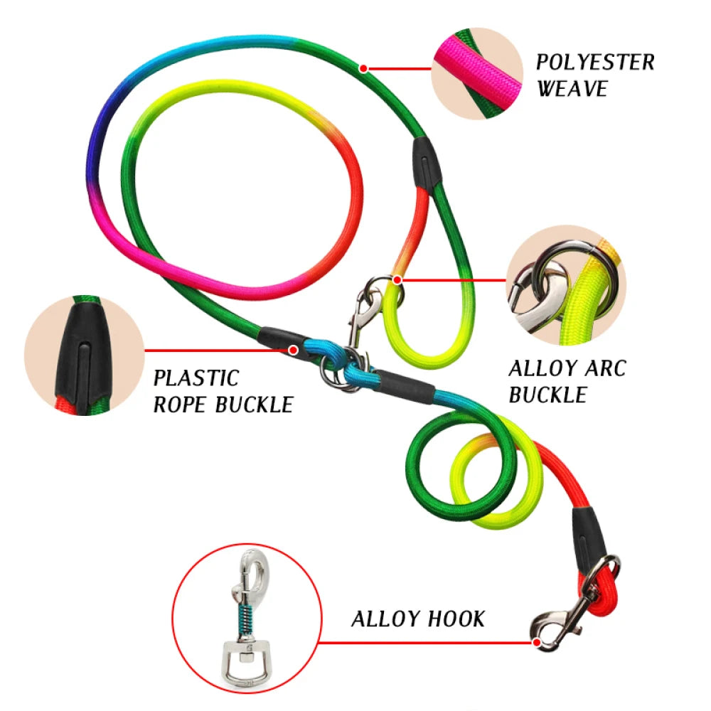 Nylon Dog Leash – Hands-Free Chain Traction Rope