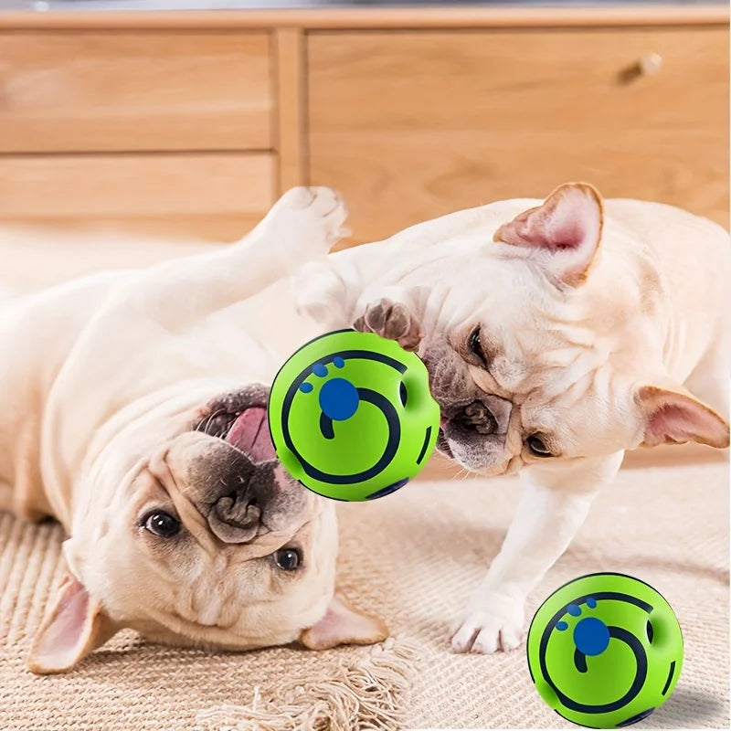 Squeaky Giggle Wobble Ball Dog Toy