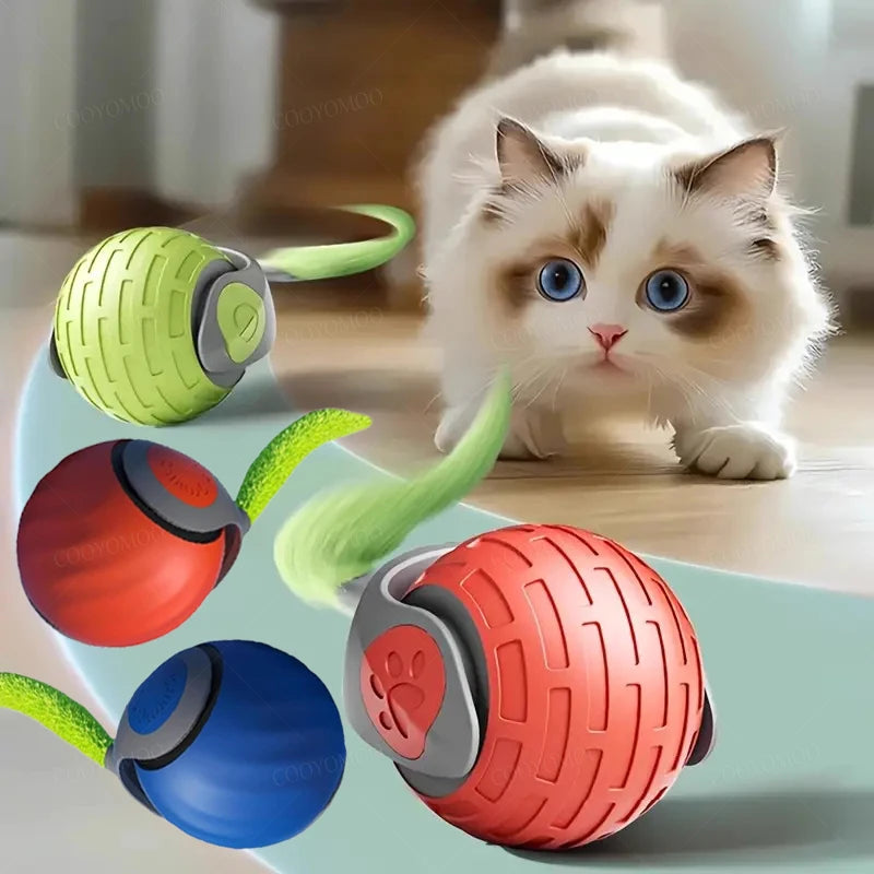 Smart Automatic Rolling Cat Toy Ball – USB Rechargeable