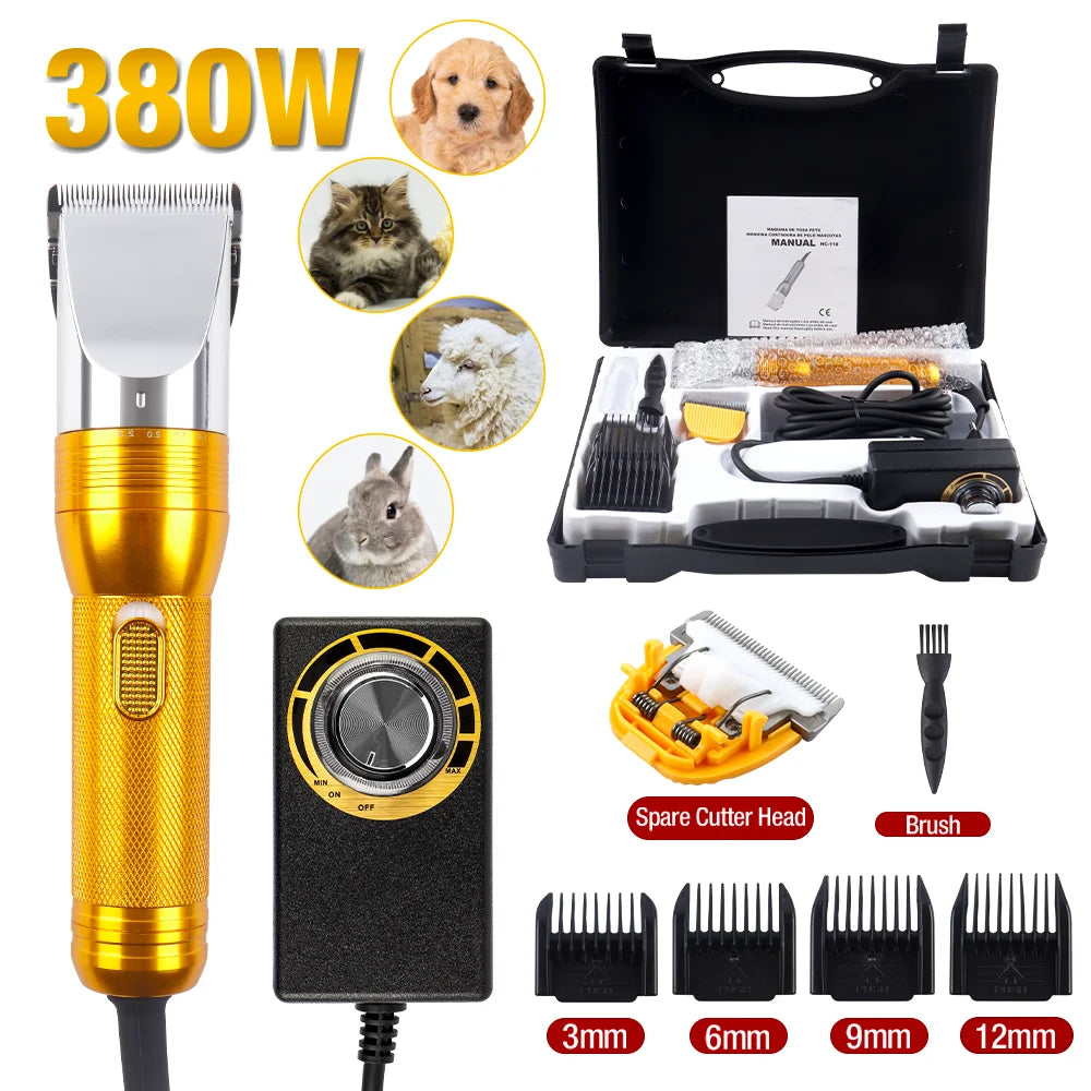 380W Cordless Pet Hair Trimmer – Cashmere Goat & Animal Groomer
