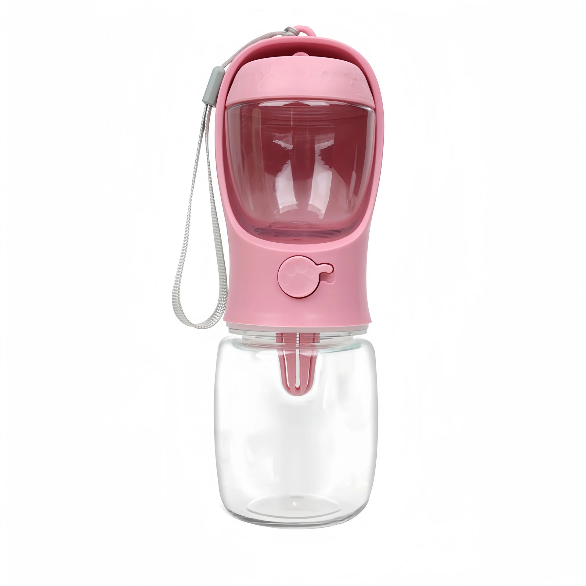 Portable Pet Water Bottle with Food Storage & Feeder Bowl