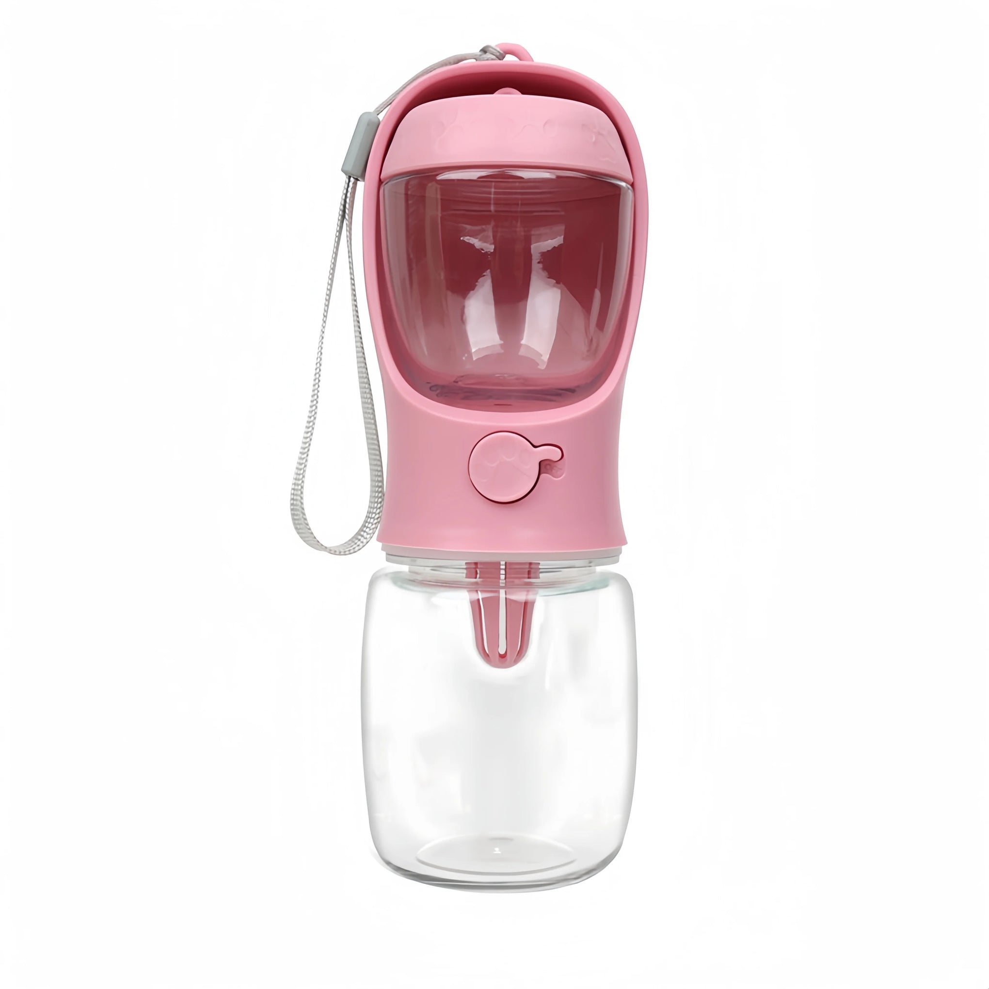 Portable Pet Water Bottle with Food Storage & Feeder Bowl