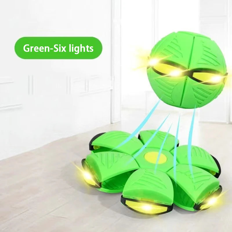 Flying Saucer Bouncing Ball Dog Toy