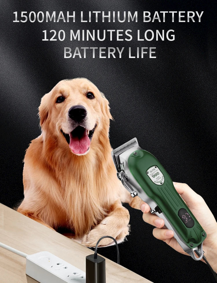 Professional Rechargeable Pet Hair Clipper – Quiet Dog & Cat Trimmer