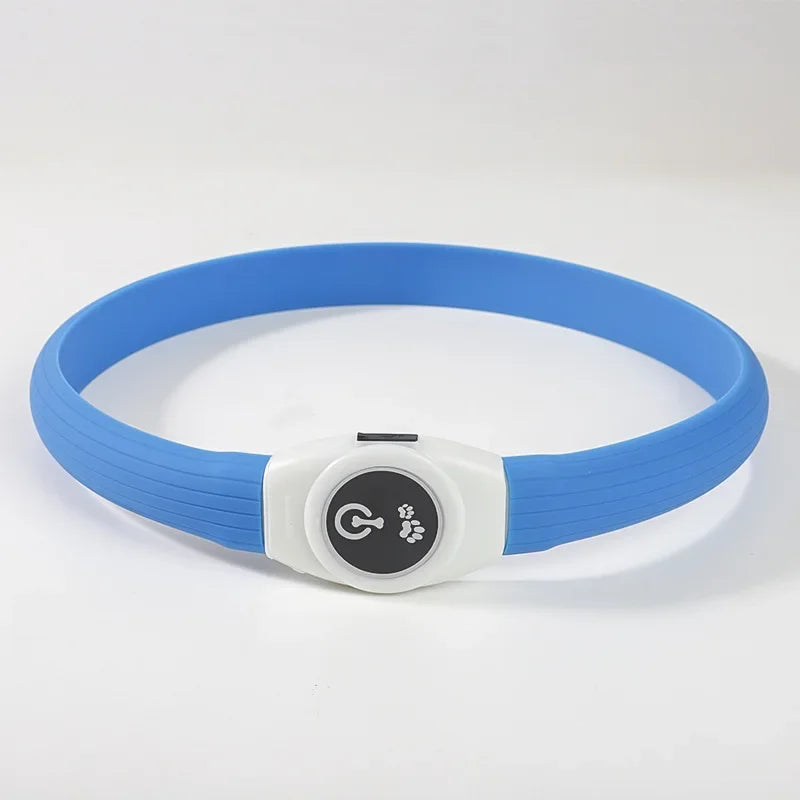 LED Luminous Dog Collar – USB Rechargeable & Waterproof