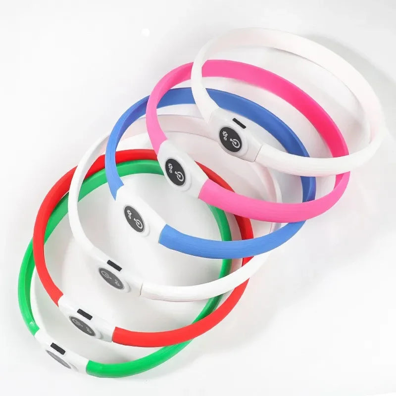 LED Luminous Dog Collar – USB Rechargeable & Waterproof