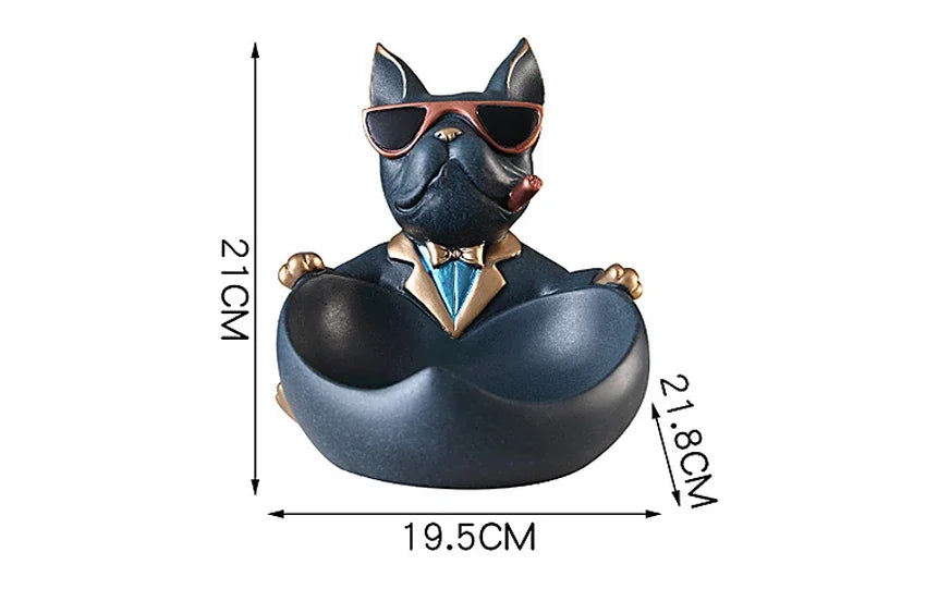 Dog Figurine Resin Sculpture – Decorative Storage Box