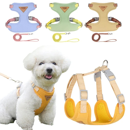 Puppy Harness & Leash Set – Breathable Vest for Small Pets