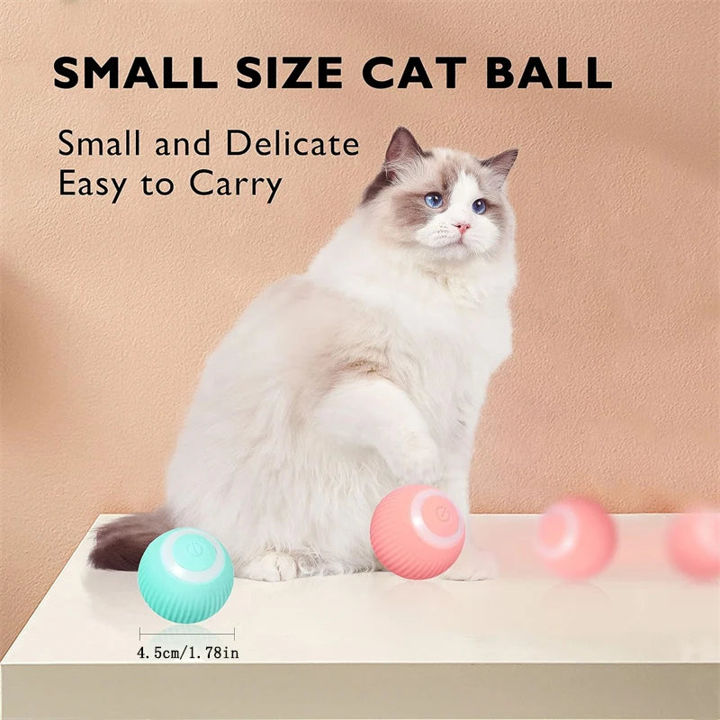 Smart Automatic Rolling Cat Toy Ball – USB Rechargeable