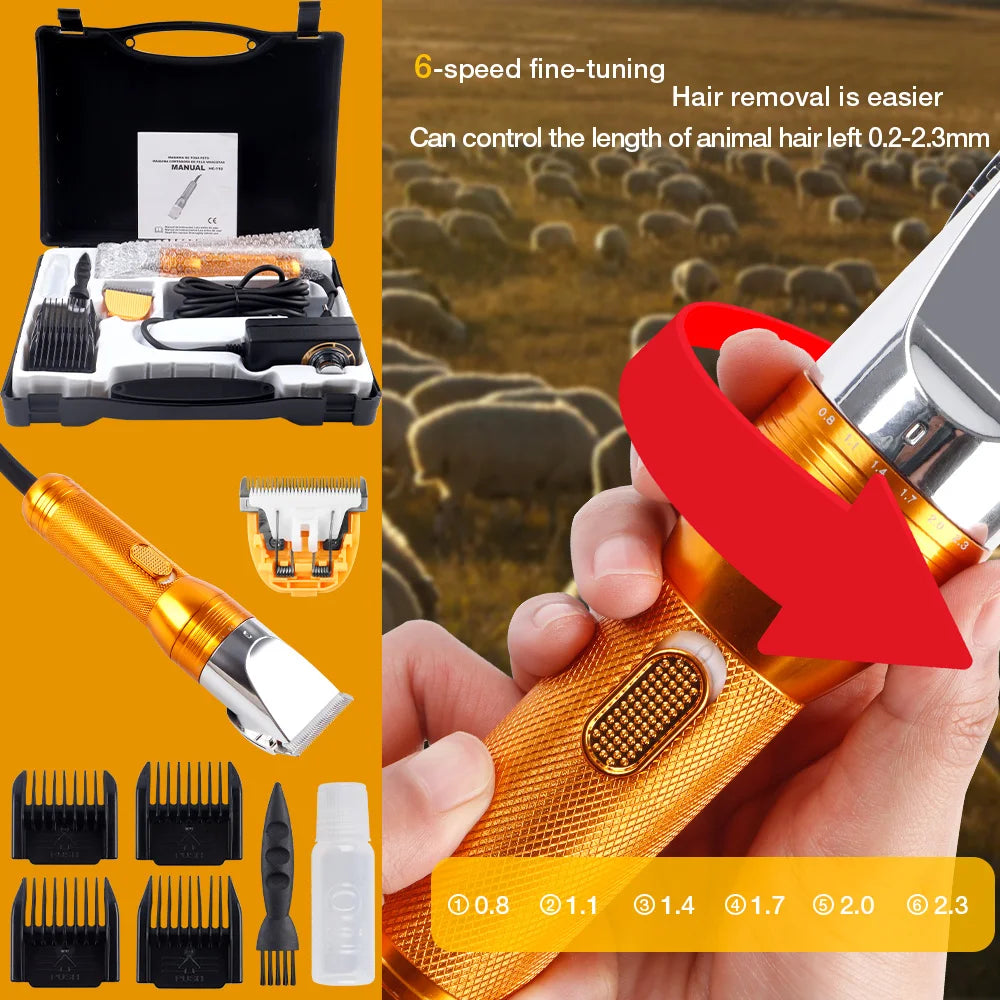 380W Cordless Pet Hair Trimmer – Cashmere Goat & Animal Groomer