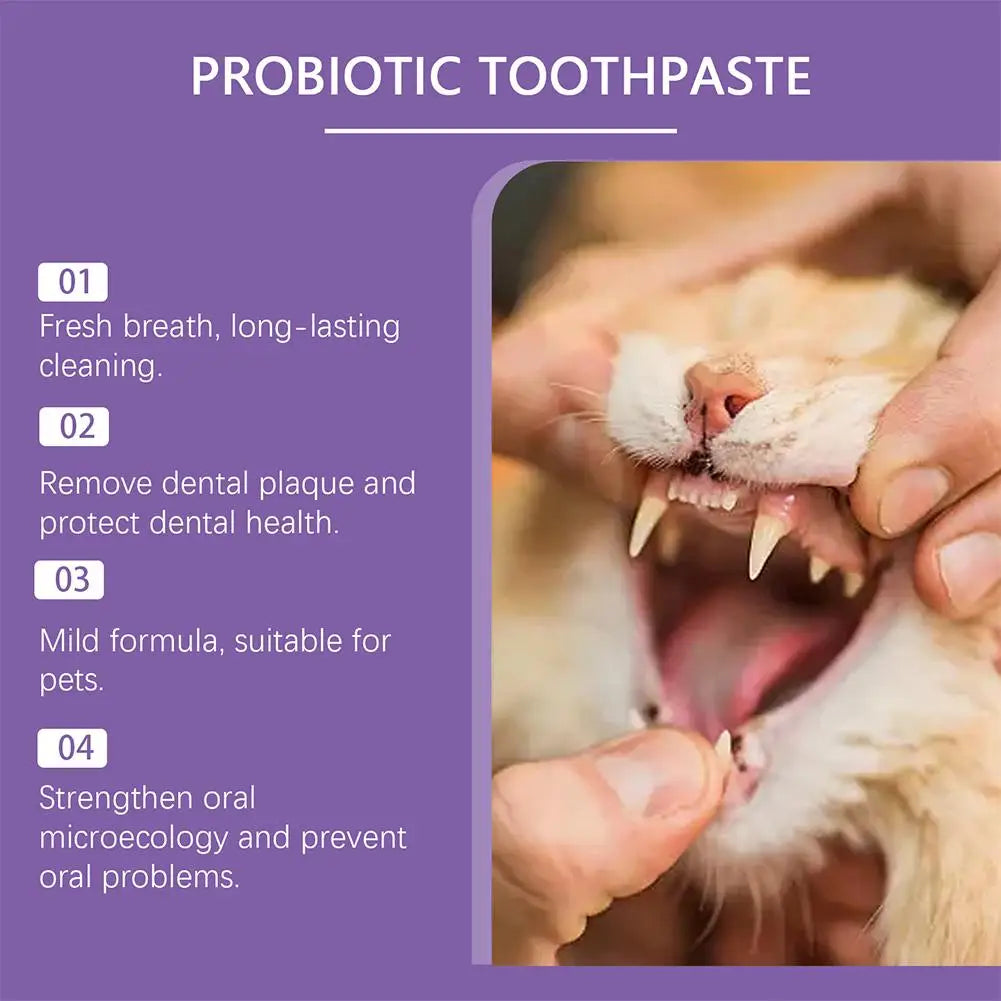 Pet Probiotic Toothpaste for Dogs & Cats – Fresh Breath Formula