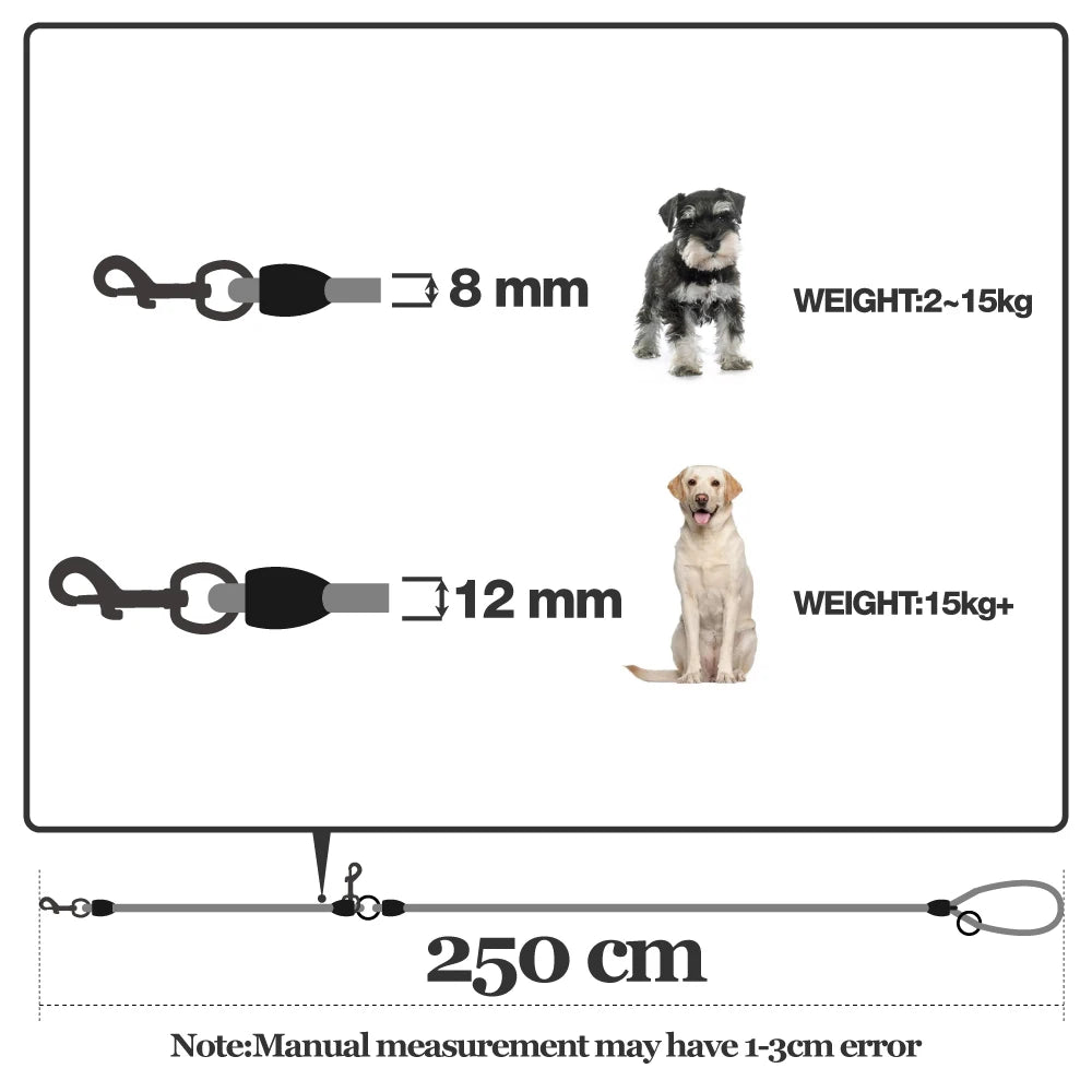 Nylon Dog Leash – Hands-Free Chain Traction Rope