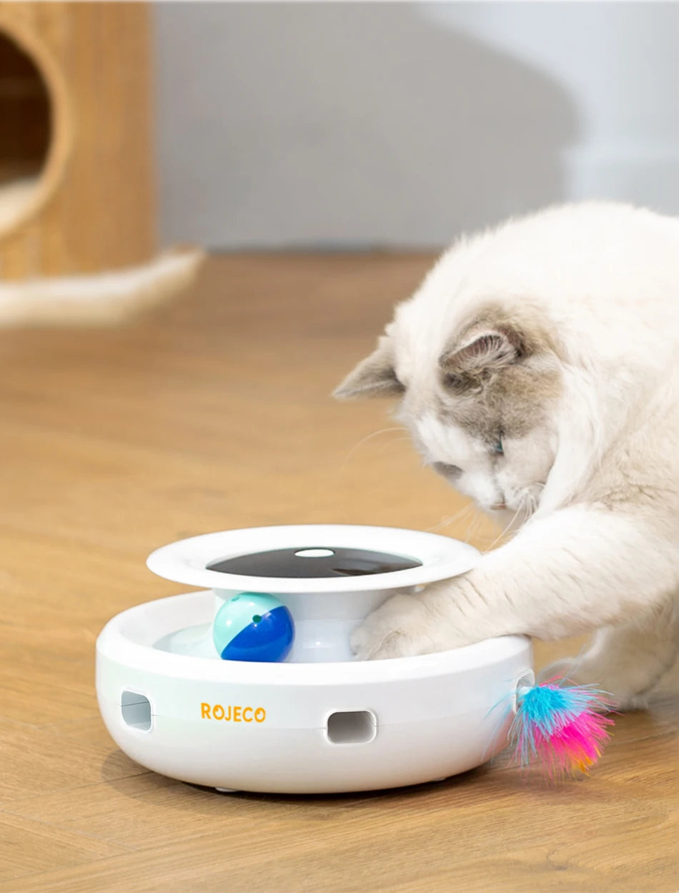 2-in-1 Smart Automatic Feather Cat Toy