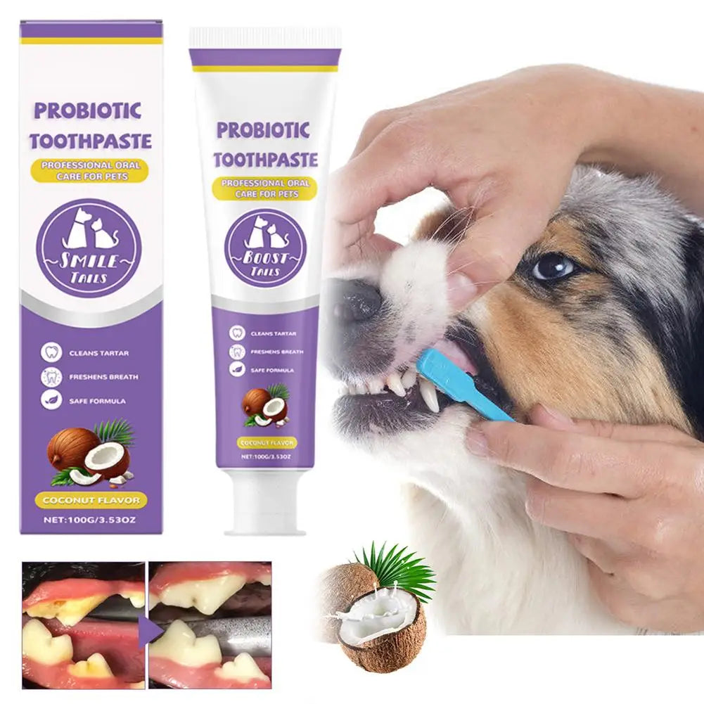 Pet Probiotic Toothpaste for Dogs & Cats – Fresh Breath Formula