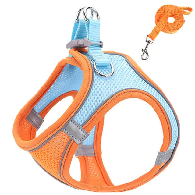 Reflective Cat Harness and Leash Set Adjustable for Small Pets