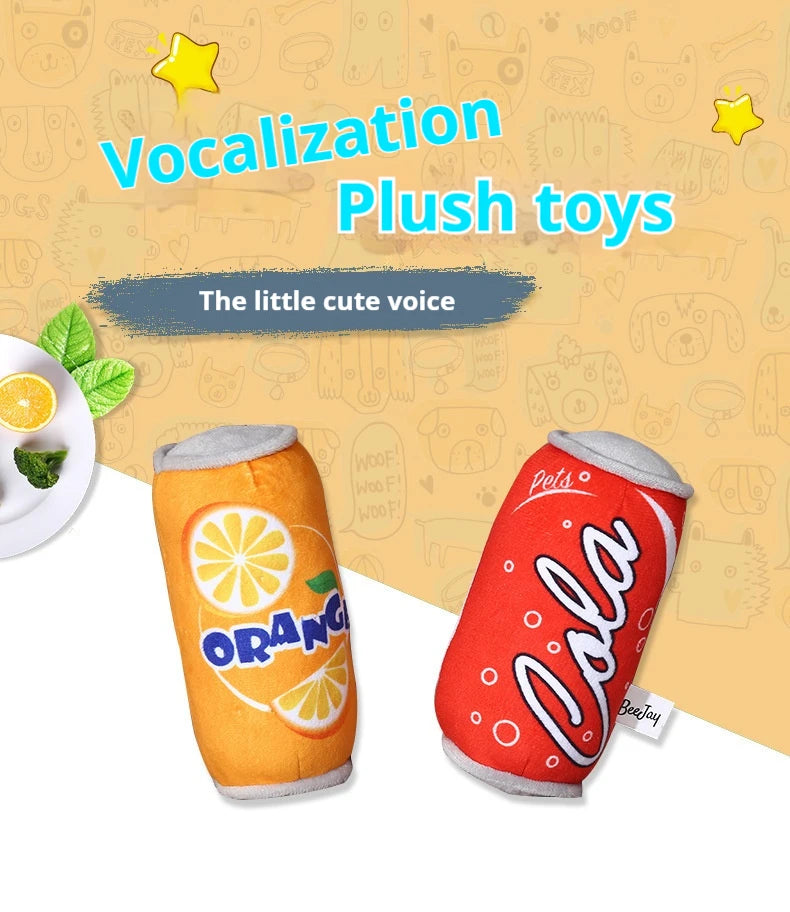 Plush Squeaky Dog Toy – Bite-Resistant Can Design