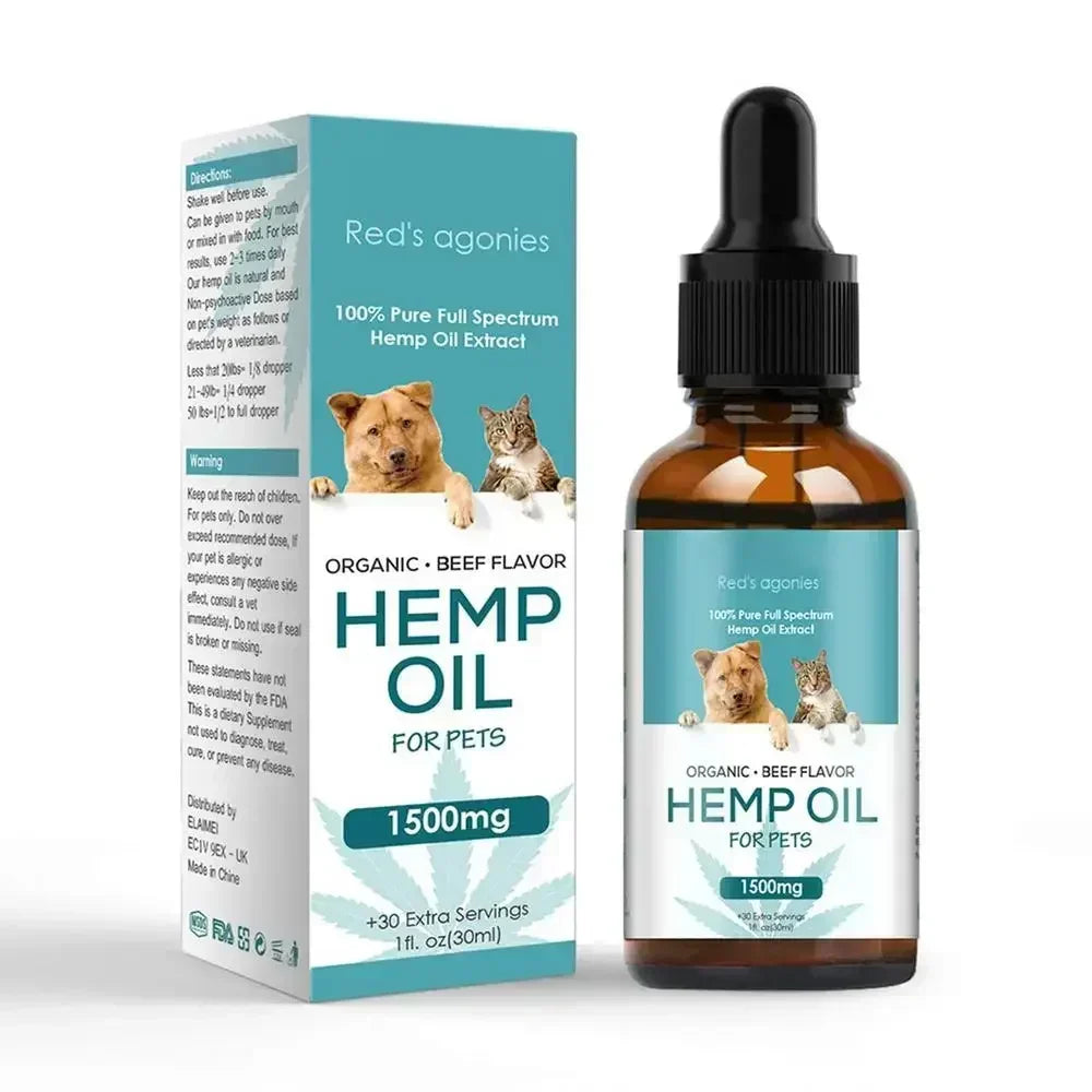 Hemp Seed Oil Supplement for Dogs – Omega 3, 6, 9 & Vitamins