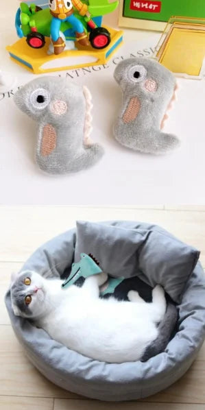 Cartoon Plush Pet Chew Toy for Cats & Dogs