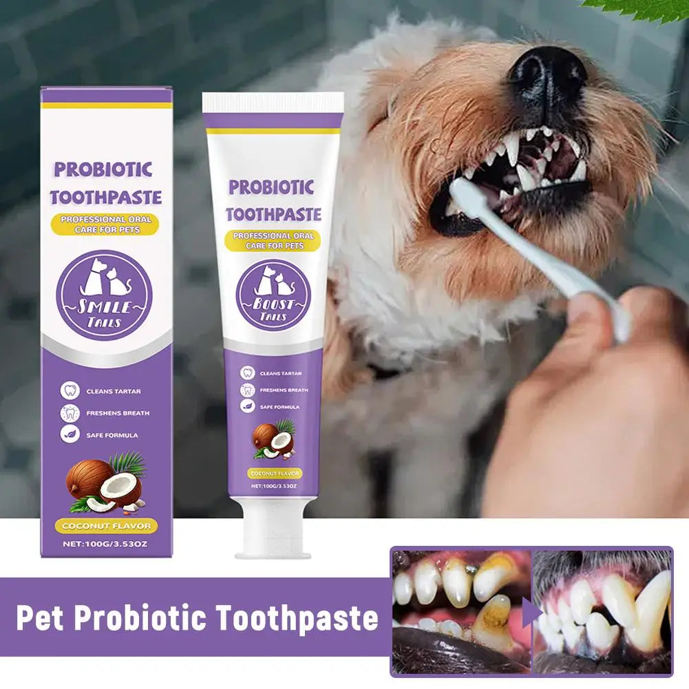Pet Probiotic Toothpaste for Dogs & Cats – Fresh Breath Formula