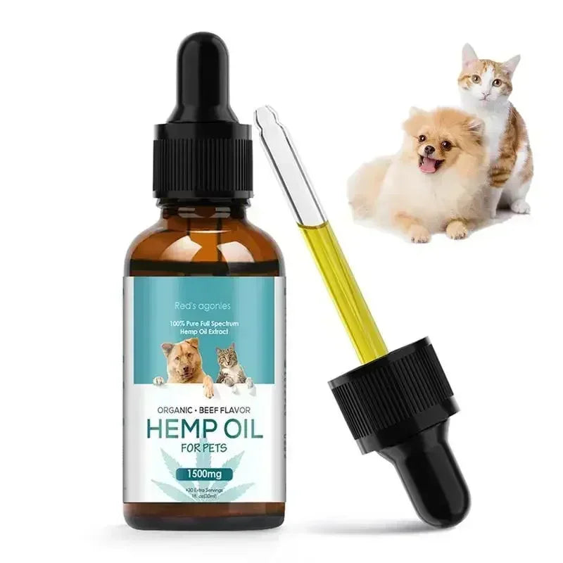 Hemp Seed Oil Supplement for Dogs – Omega 3, 6, 9 & Vitamins