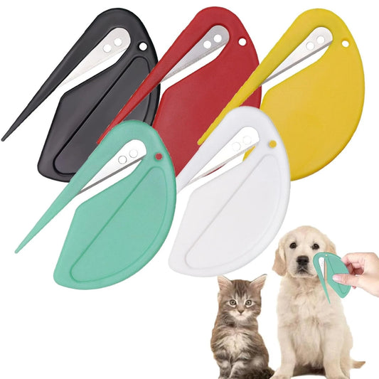 5pcs Pet Knot Cutter – Colorful Cat Grooming Tool