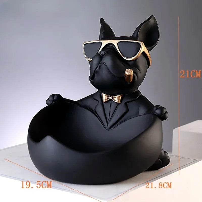 Dog Figurine Resin Sculpture – Decorative Storage Box