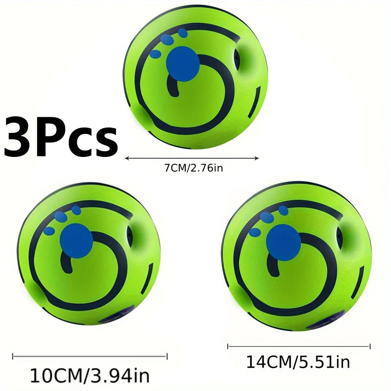 Squeaky Giggle Wobble Ball Dog Toy