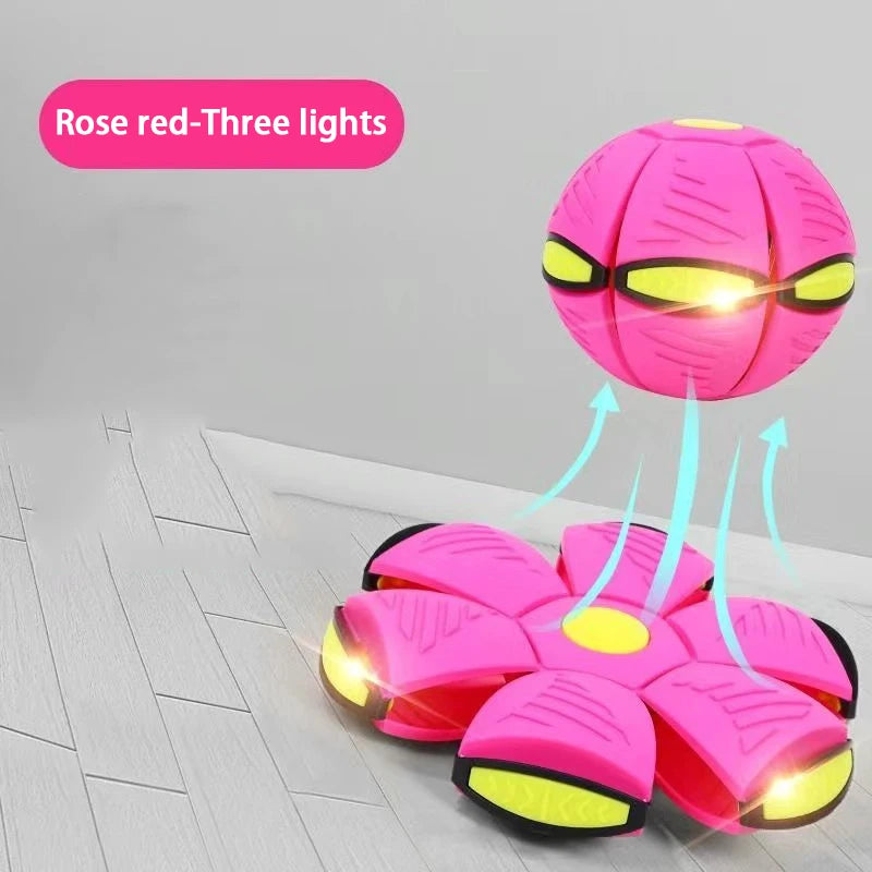 Flying Saucer Bouncing Ball Dog Toy