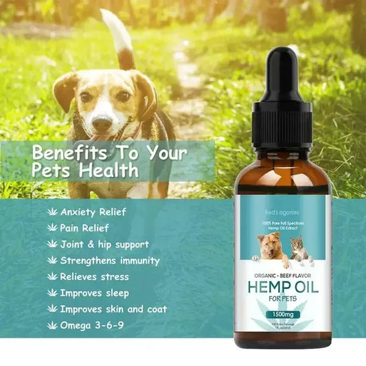 Hemp Seed Oil Supplement for Dogs – Omega 3, 6, 9 & Vitamins