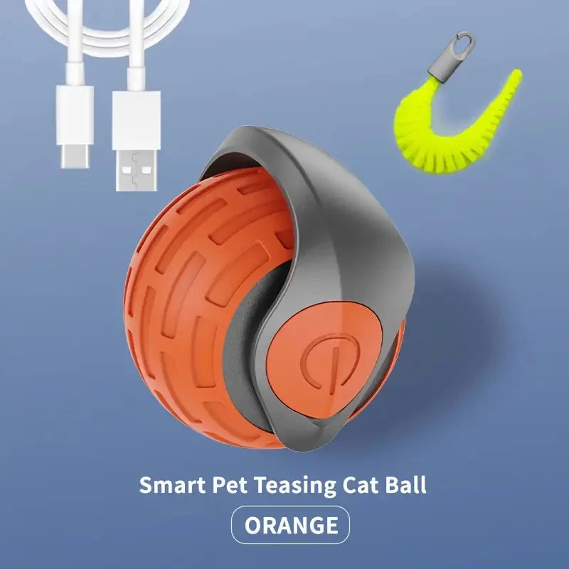 Smart Automatic Rolling Cat Toy Ball – USB Rechargeable
