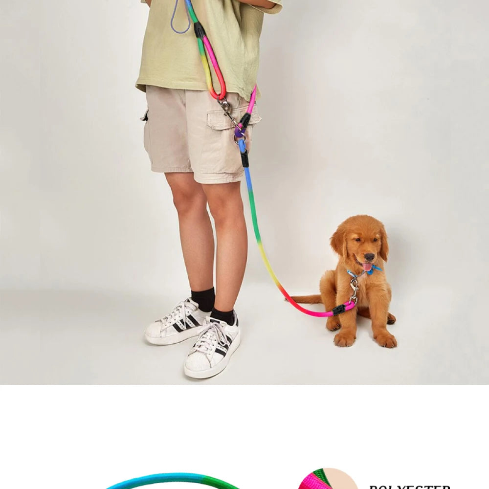 Nylon Dog Leash – Hands-Free Chain Traction Rope