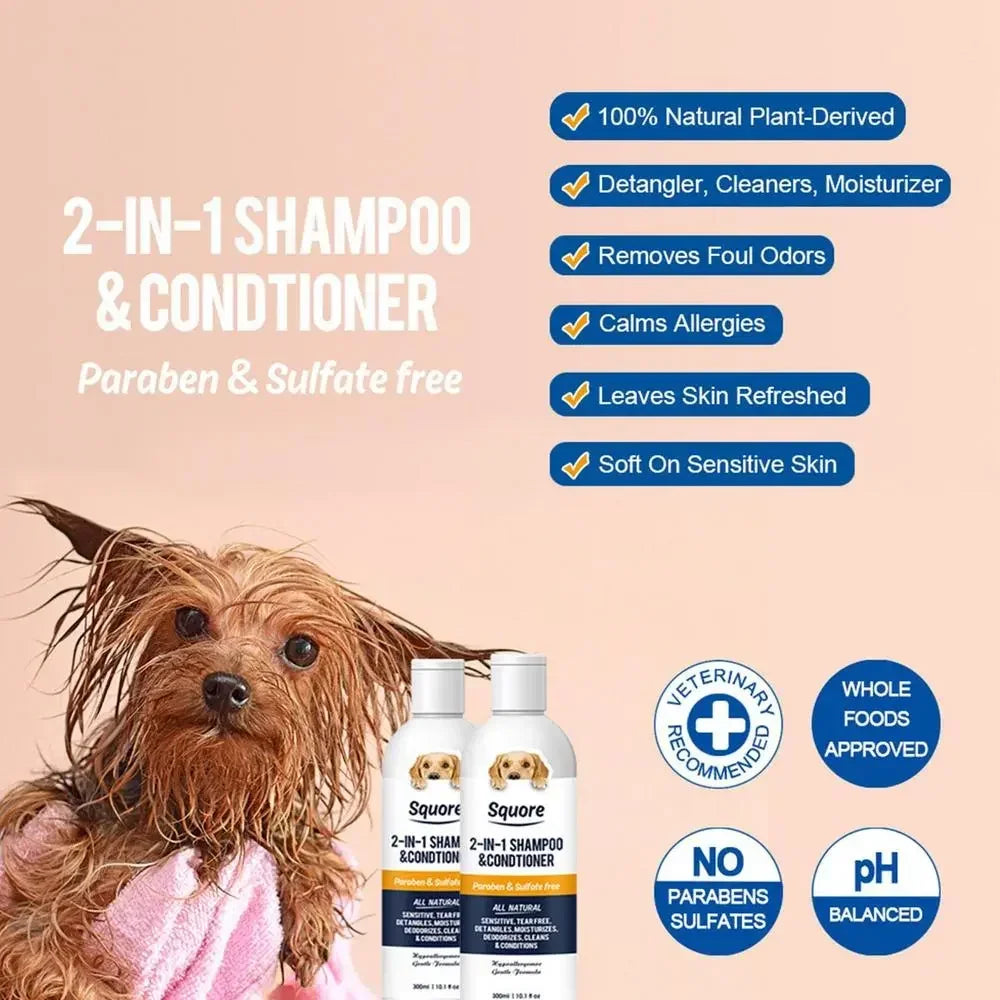 2-in-1 Puppy Shampoo & Conditioner – Natural & Moisturizing