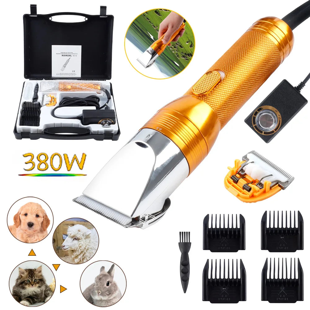 380W Cordless Pet Hair Trimmer – Cashmere Goat & Animal Groomer