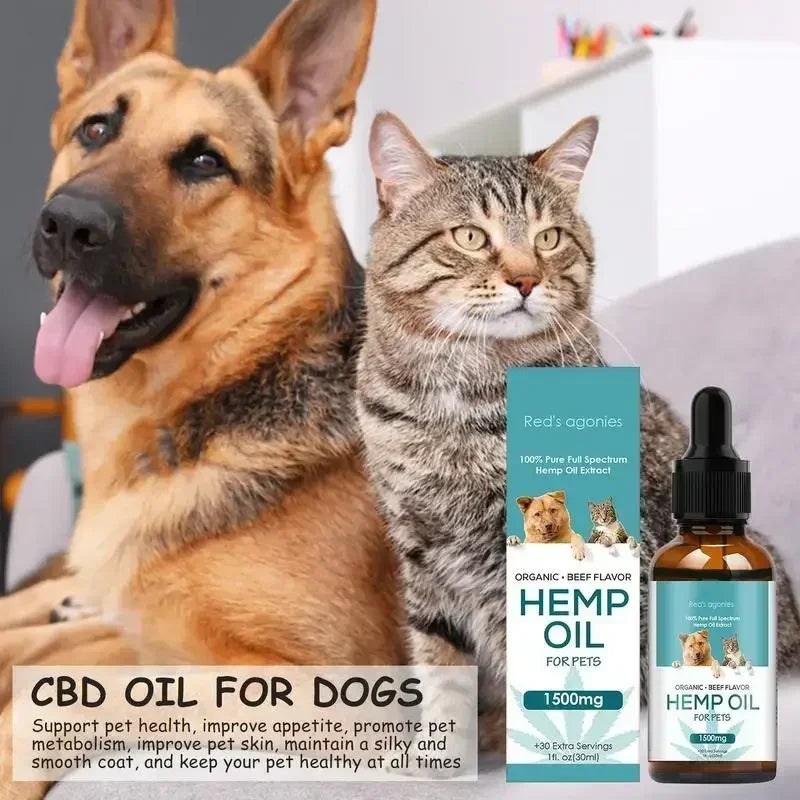 Hemp Seed Oil Supplement for Dogs – Omega 3, 6, 9 & Vitamins